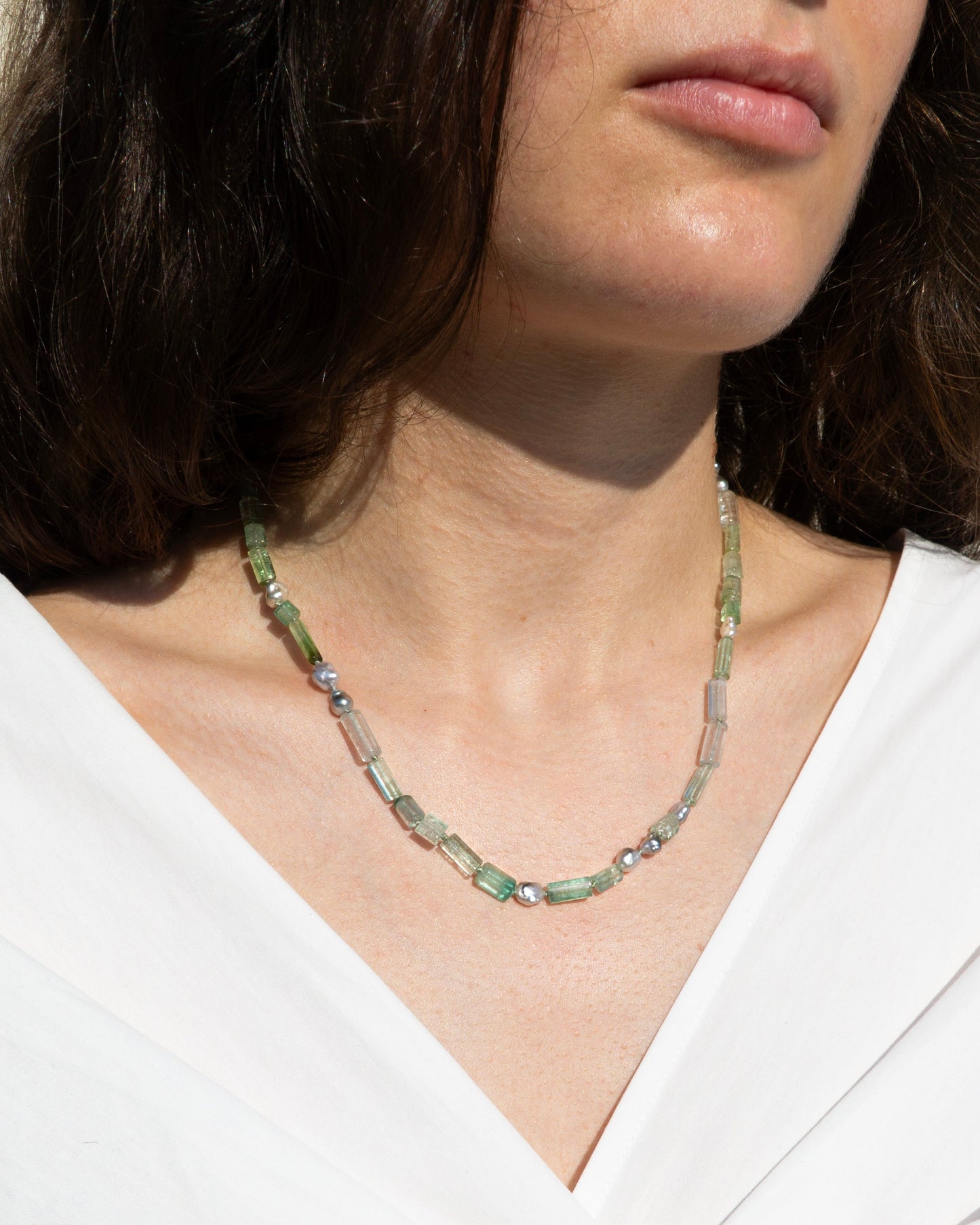 14K Layering Green Necklace