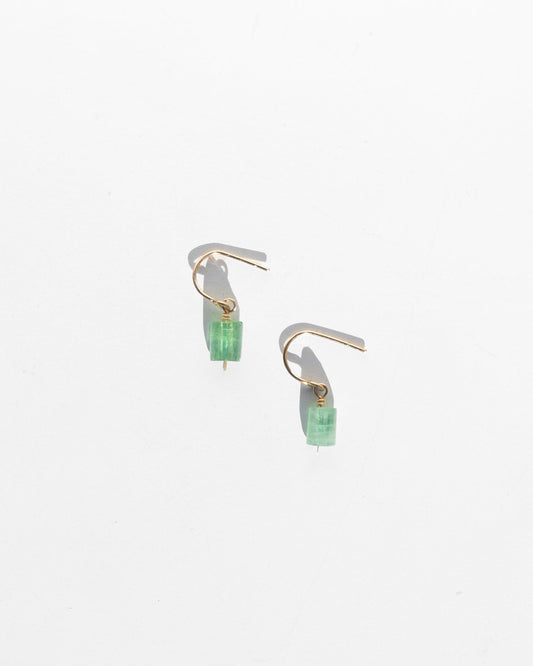 14K Tourmaline Charm Earrings