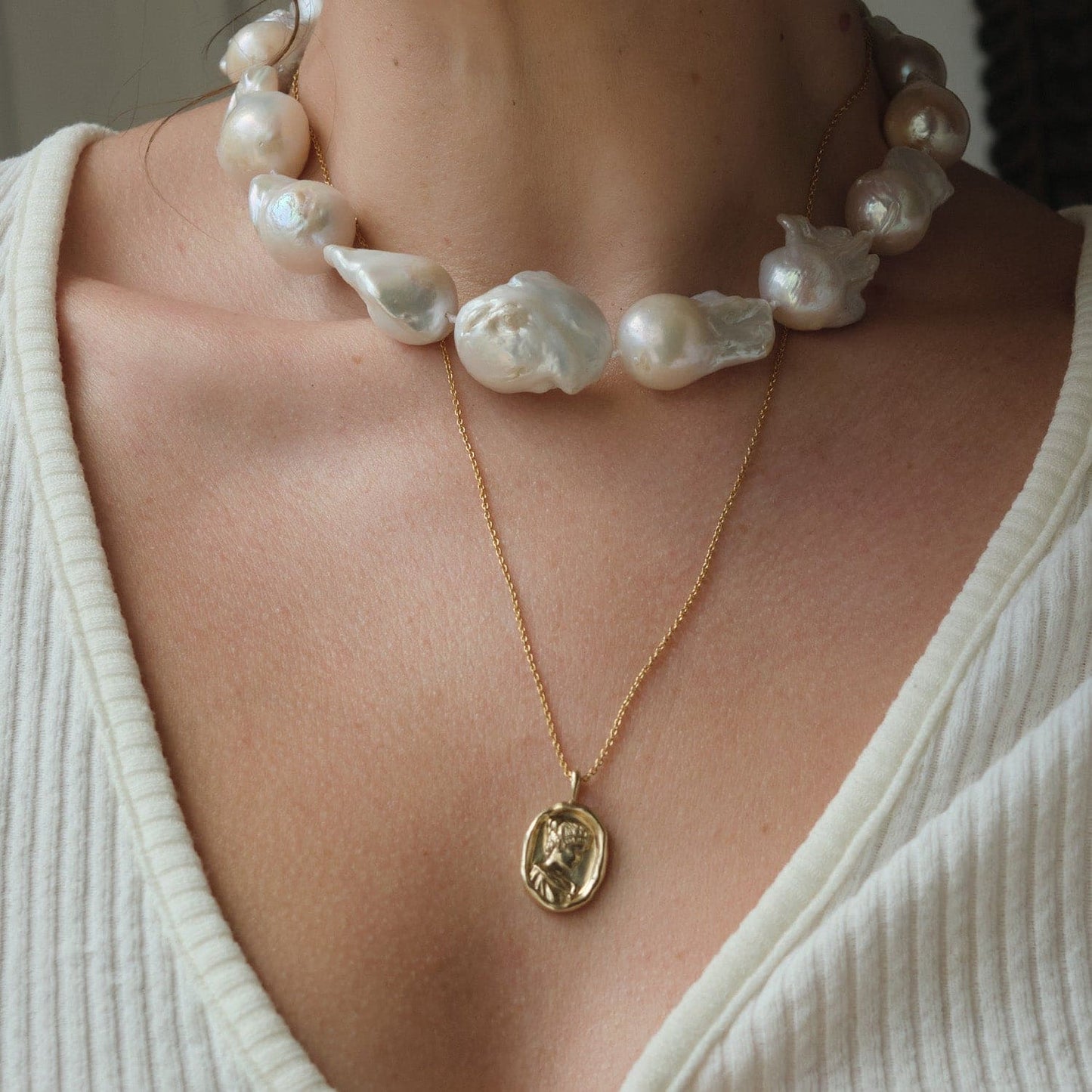 Baroque Pearl Collar Necklace for Elegant Style