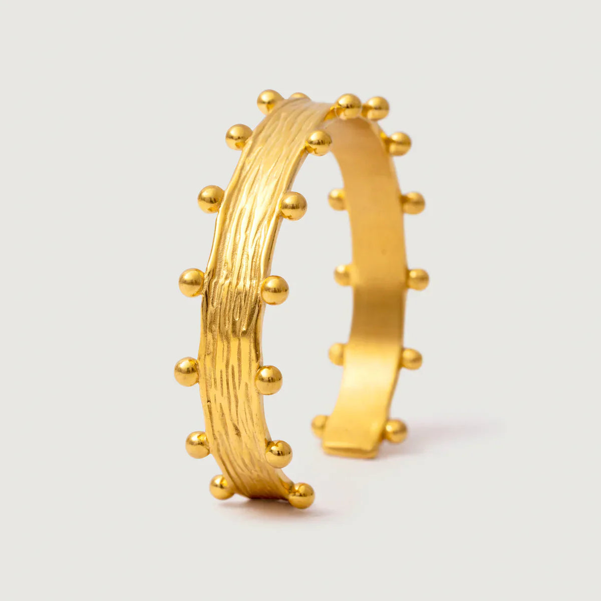 Wide Open Cuff Bracelet in Gold Finish