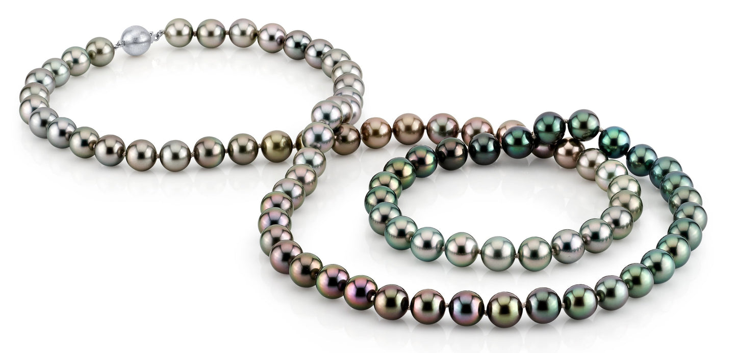 Ombre Graduated Tahitian Pearl Necklace in Opera Length