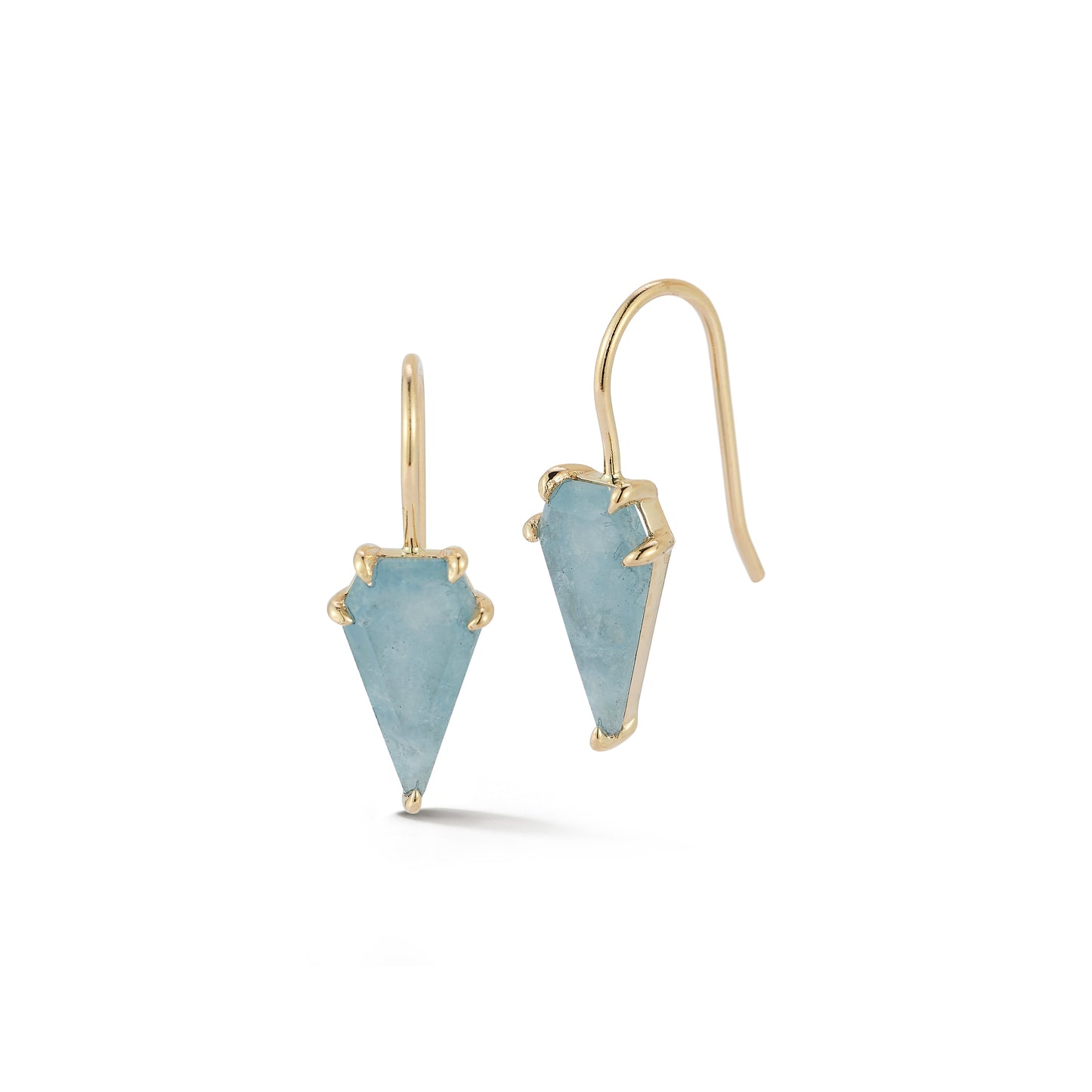 Aquamarine Kite Earrings in 14kt