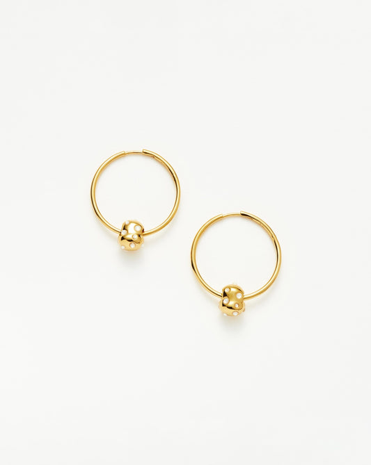 Medium Charm Hoop Earrings in Recycled Gold Vermeil