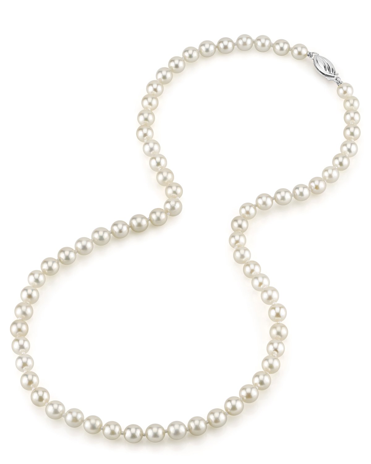 White Akoya Pearl Necklace in AA+ Quality 4