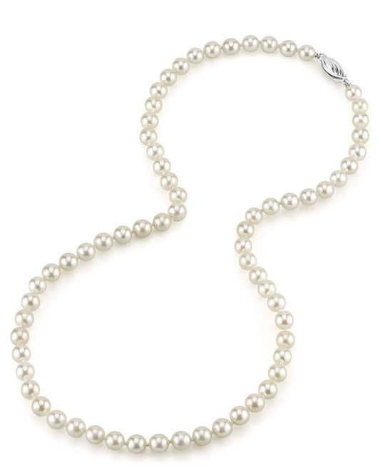 White Akoya Pearl Necklace in AAA Quality 4