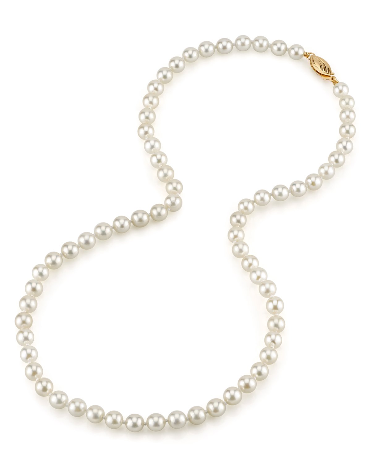 White Akoya Pearl Necklace in AA+ Quality 4