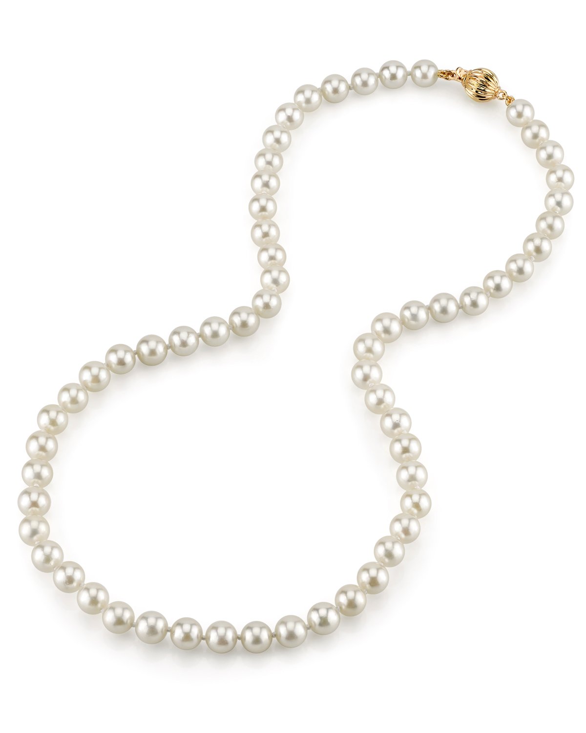 AA Plus White Akoya Pearl Necklace 6.5 to 7 Millimeters