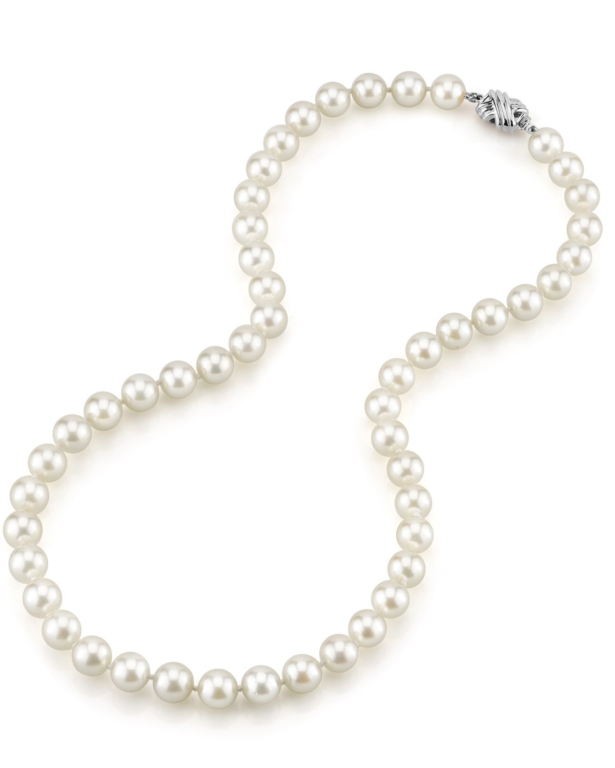 White Akoya Pearl Necklace in AA+ Quality 3