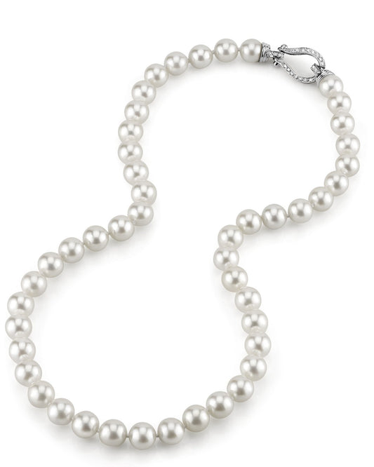 Japanese Hanadama Akoya Pearl Necklace in White