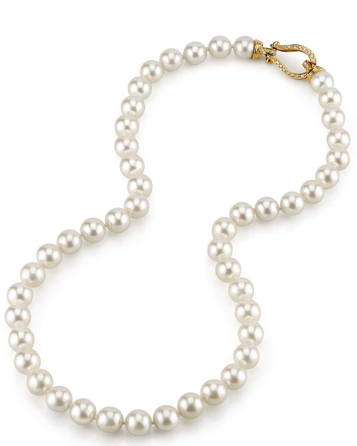 White Japanese Akoya Pearl Necklace in AA+ Quality