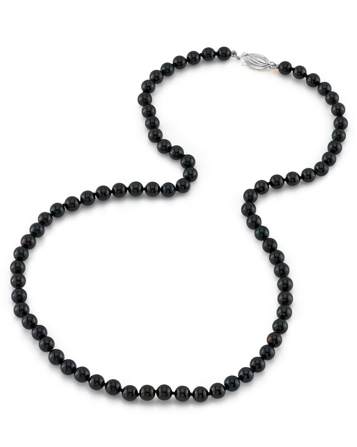 Black Pearl Necklace in AAA Quality 5.0-5.5mm Size