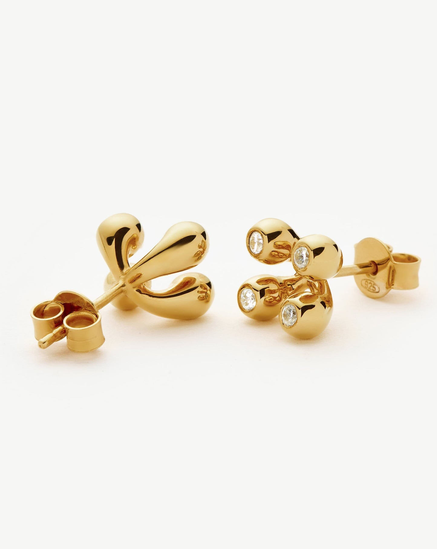 18k Gold Vermeil Atom Stud Earrings