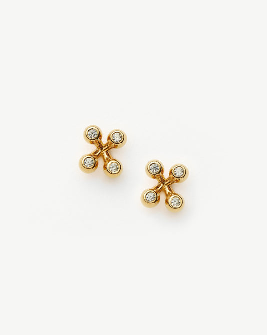 18k Gold Vermeil Atom Stud Earrings