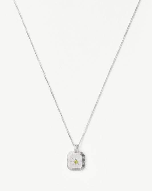 Peridot Pendant Necklace for August Birthdays