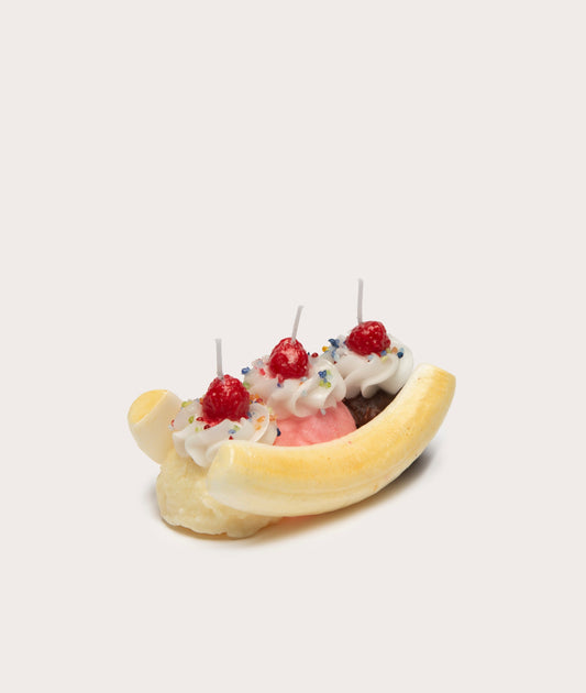 Scented Candle in Banana Split Style