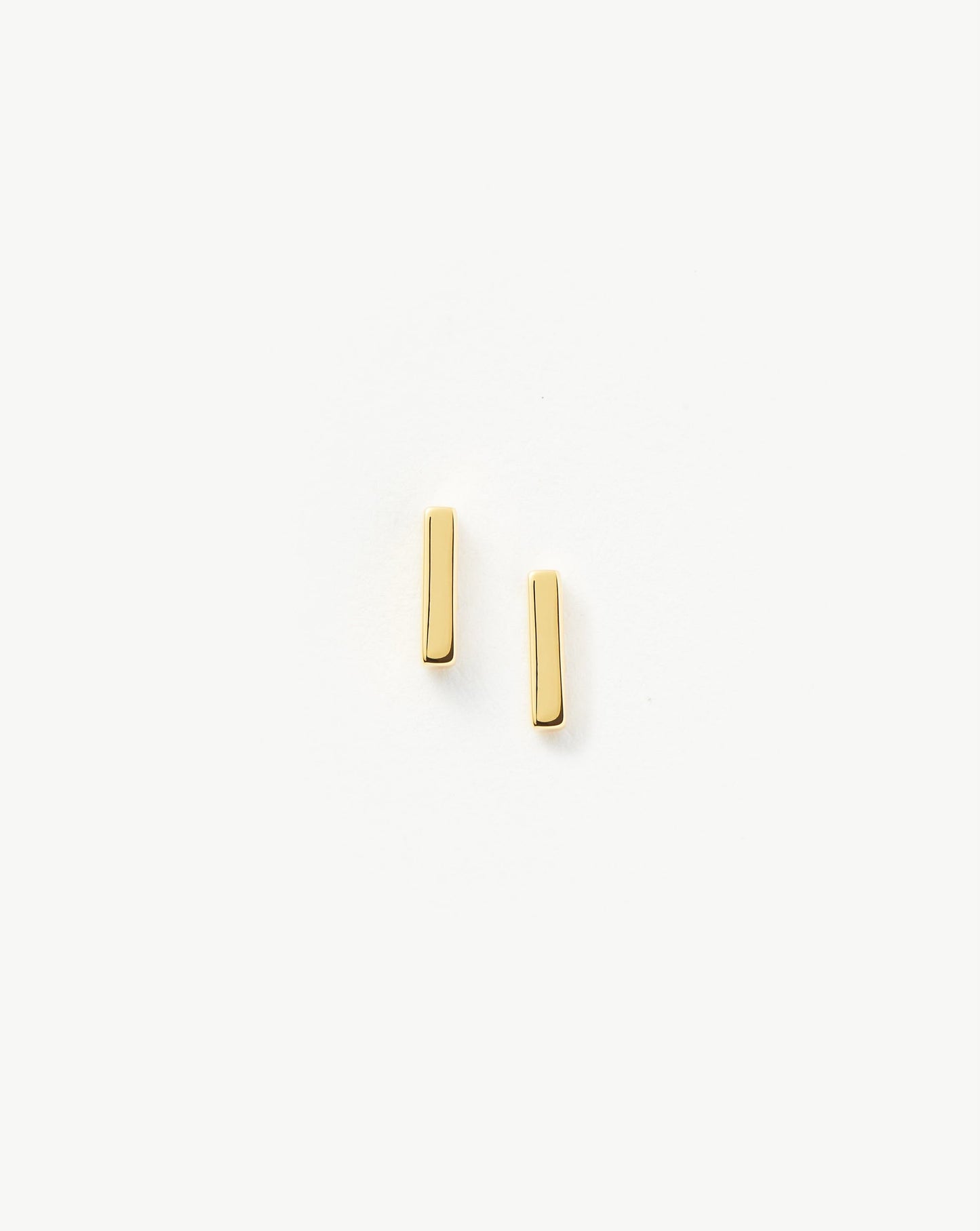 Gold Vermeil Bar Stud Earrings for Women