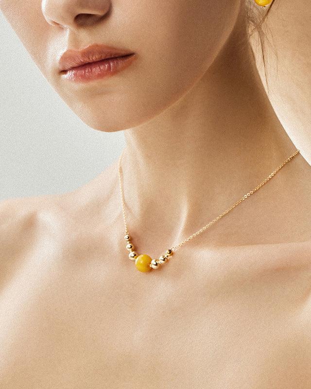 Amber Beeswax Necklace