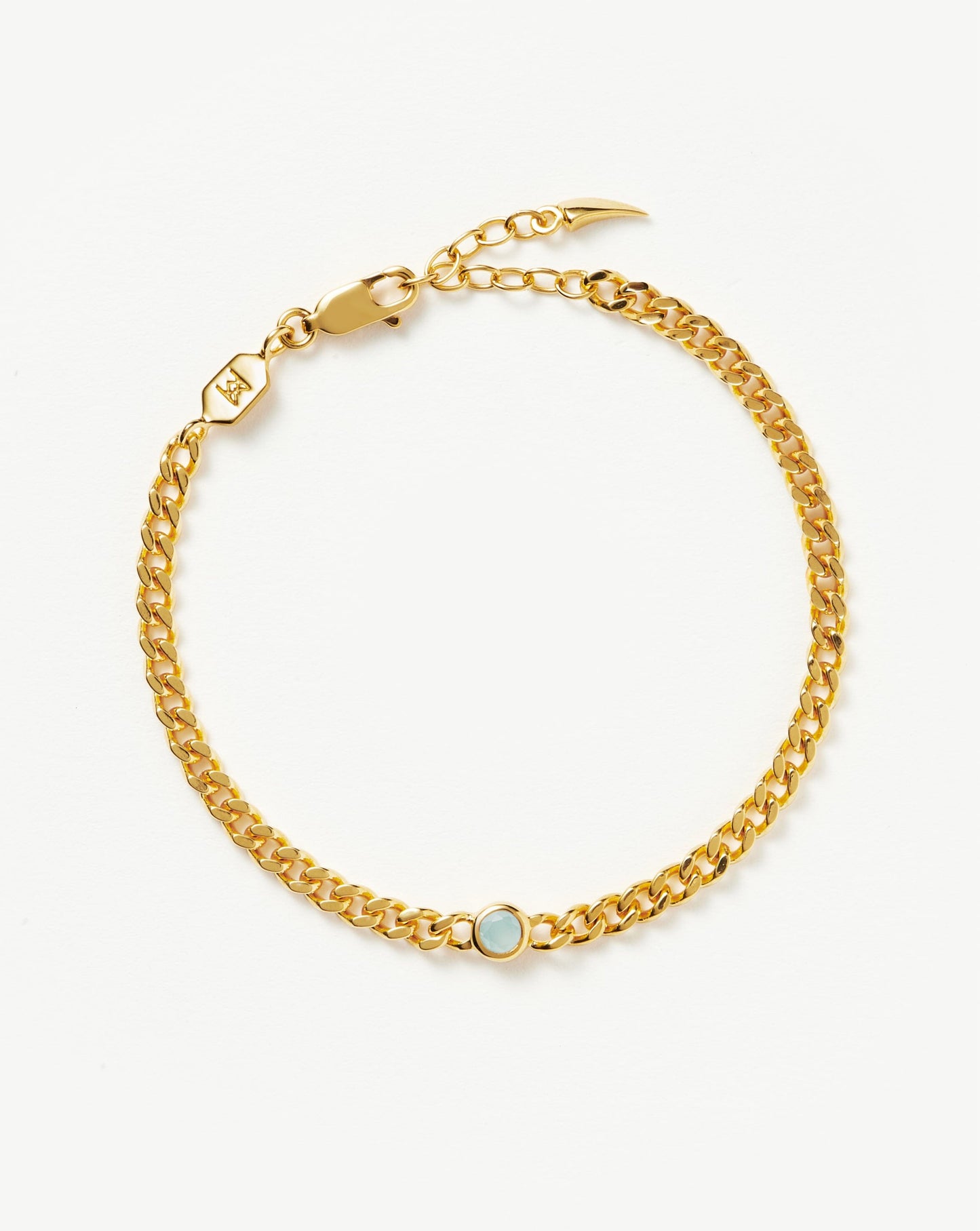 Aqua Chalcedony 18k Gold Plated Bracelet