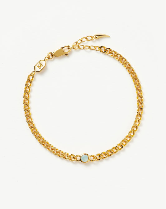 Aqua Chalcedony 18k Gold Plated Bracelet