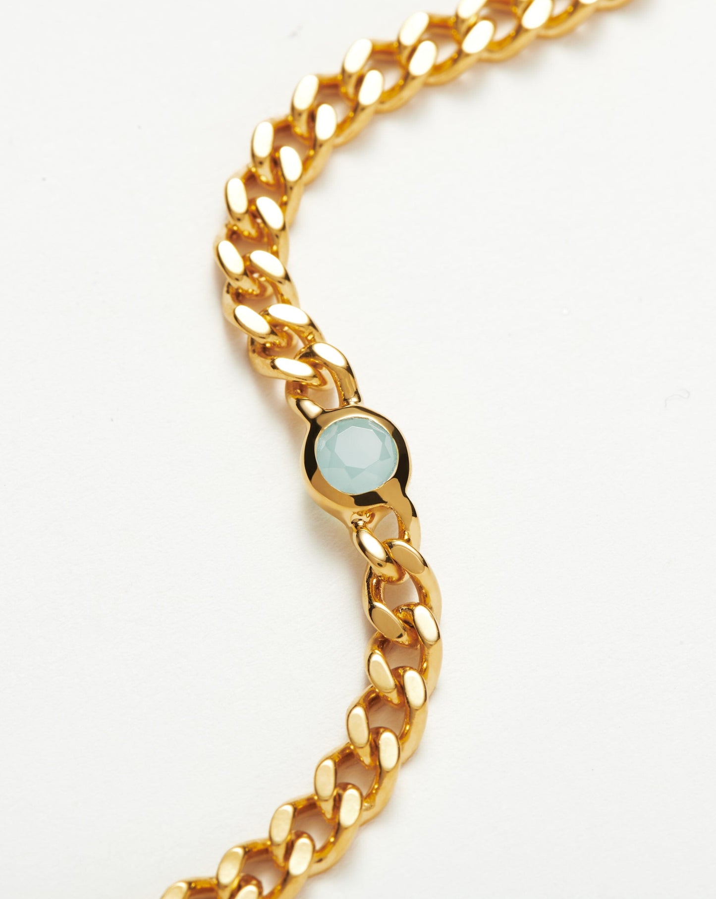 Aqua Chalcedony 18k Gold Plated Bracelet