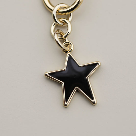 Black Star Bag Charm Accessory