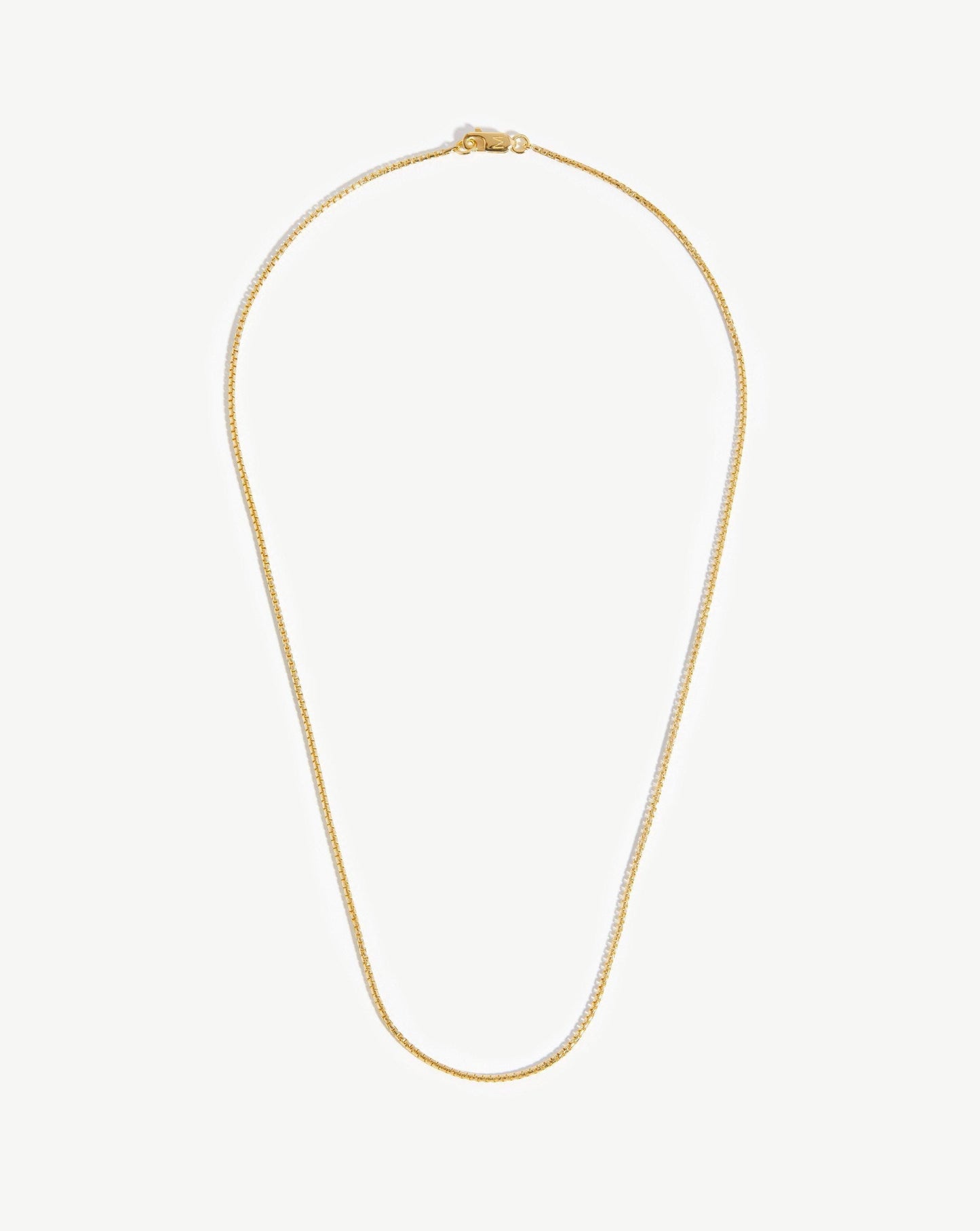 18k Gold Vermeil Box Link Necklace