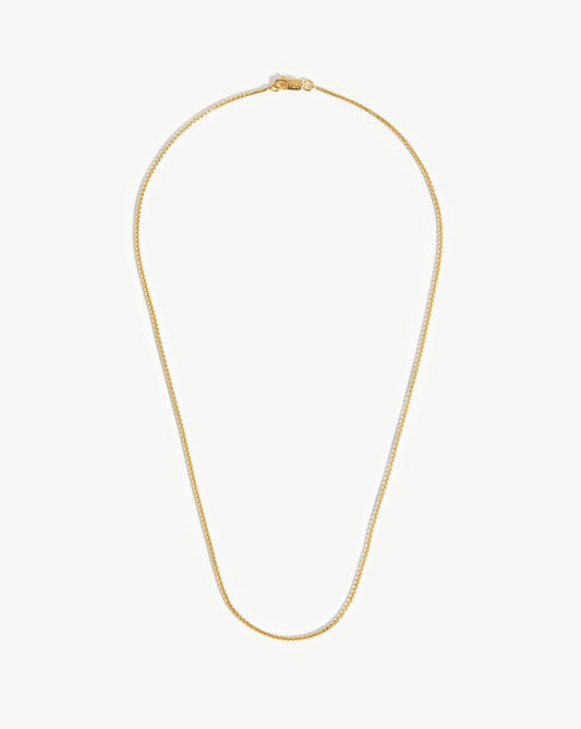 18k Gold Vermeil Box Link Necklace