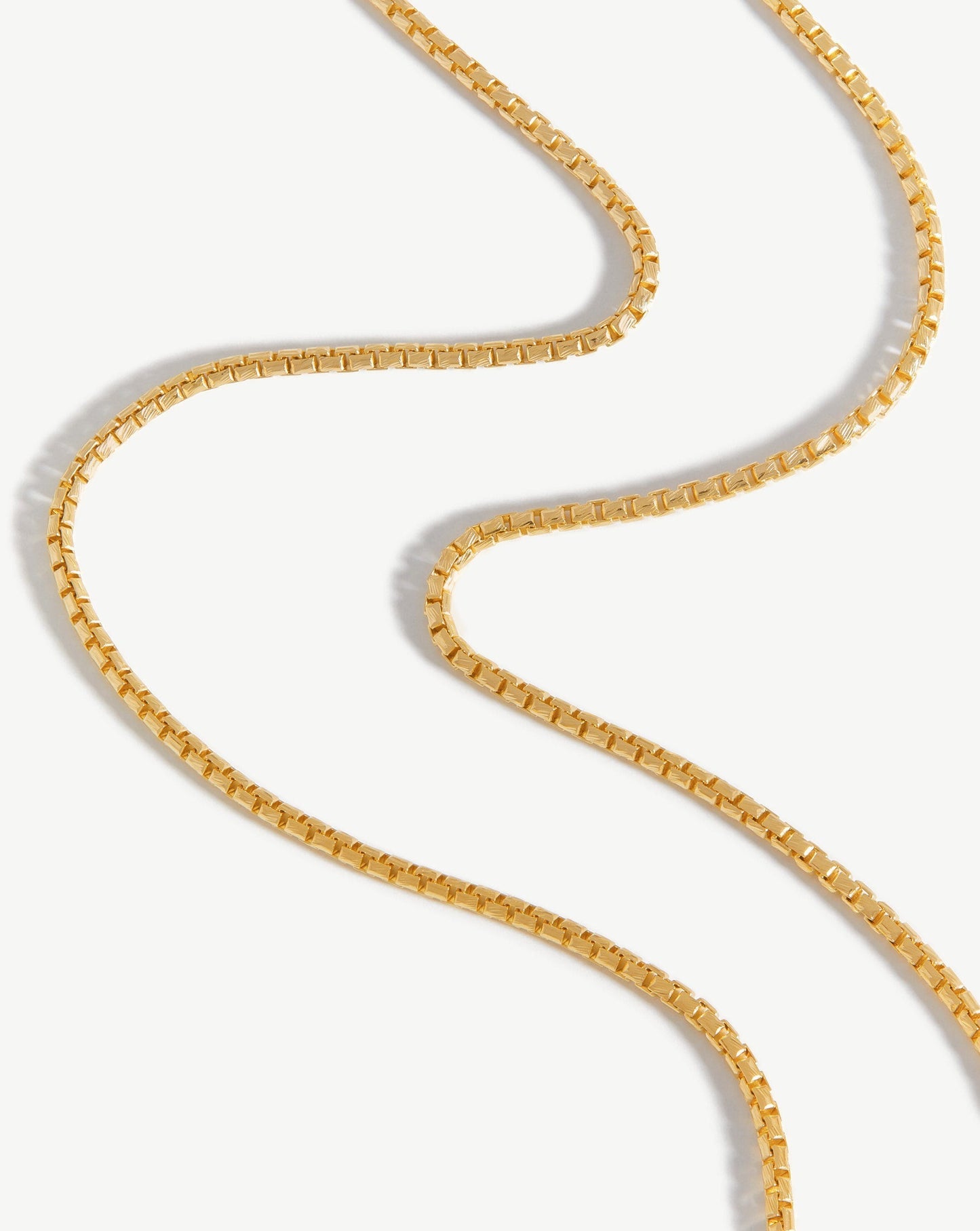 18k Gold Vermeil Box Link Necklace