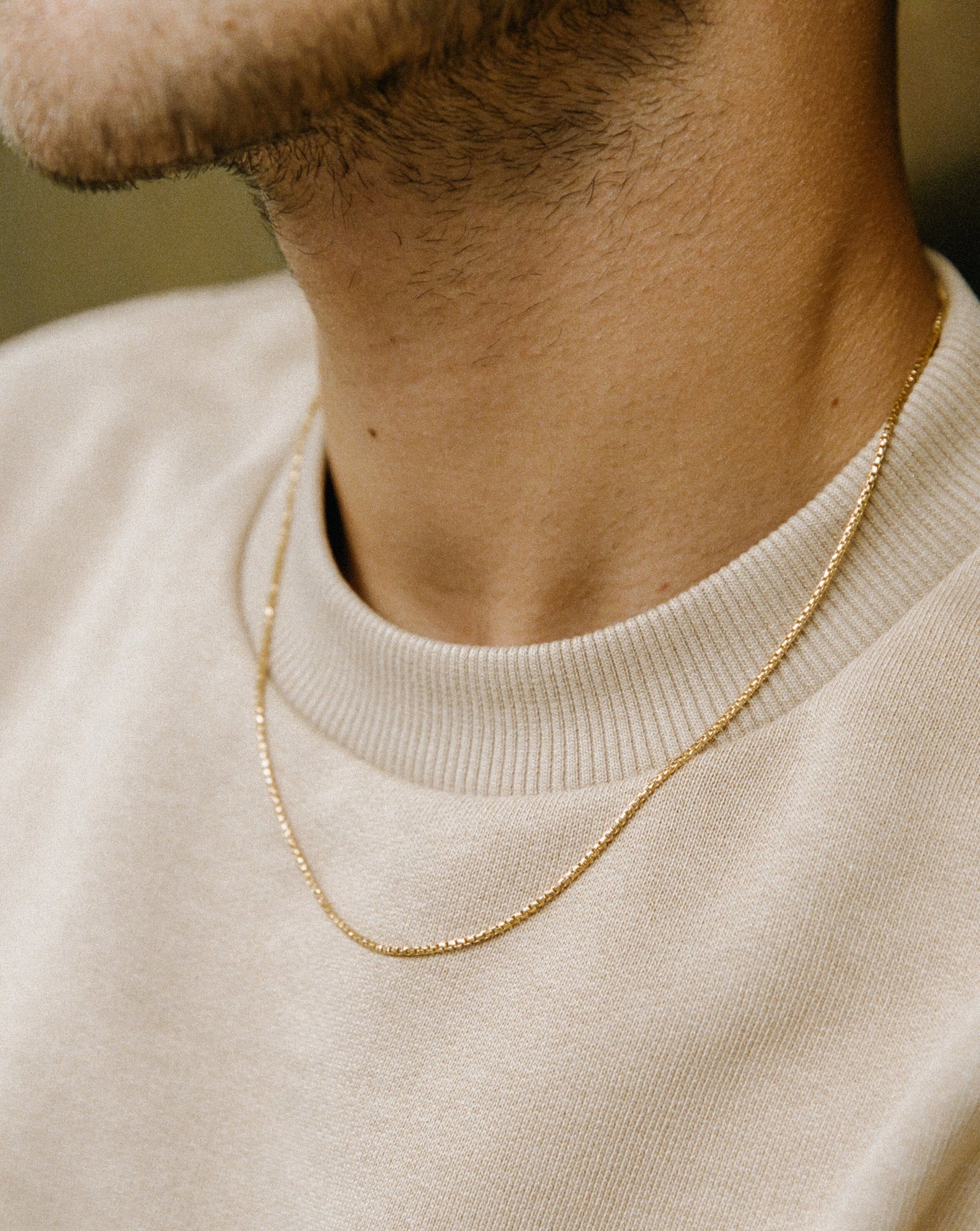 18k Gold Vermeil Box Link Necklace