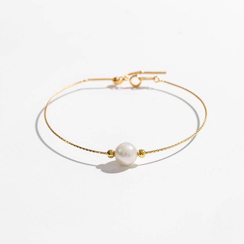 Floating Pearl Chain Bracelet in 8-9mm Size