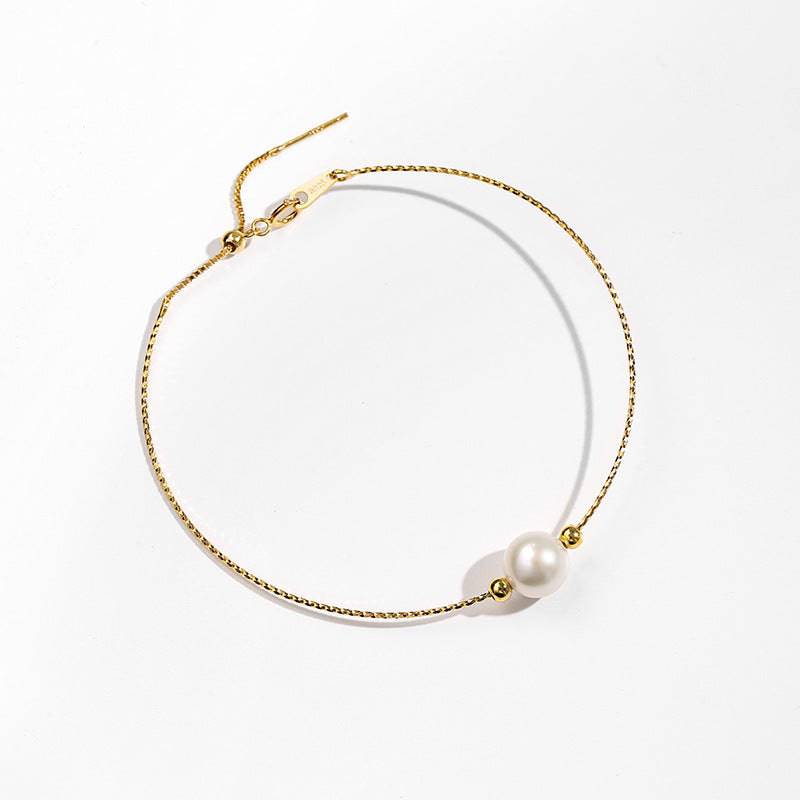 Floating Pearl Chain Bracelet in 8-9mm Size