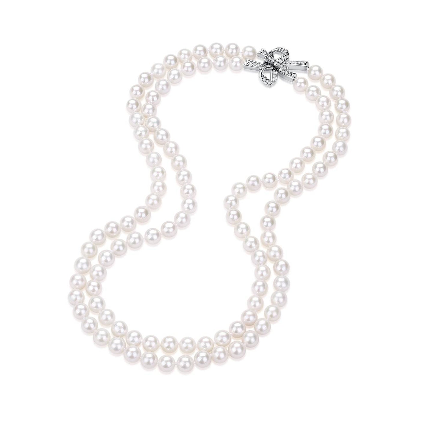 White Freshwater Pearl Necklace and Bracelet Set