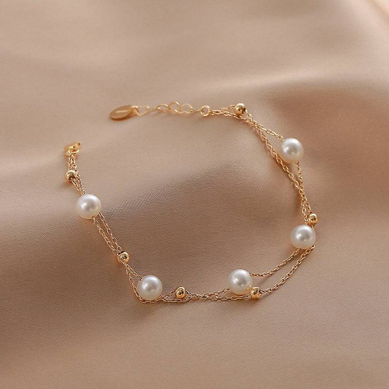 Layered Freshwater Pearl Beaded Bracelet