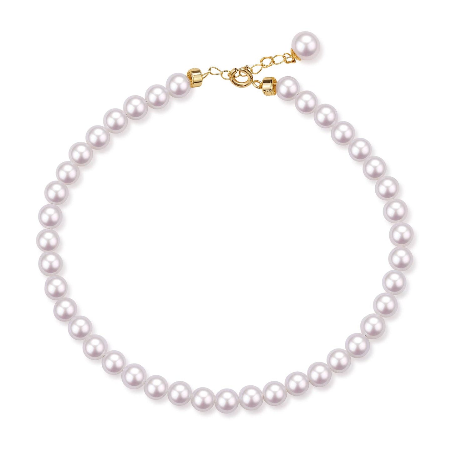 Delicate White Freshwater Pearl Gold Bracelet