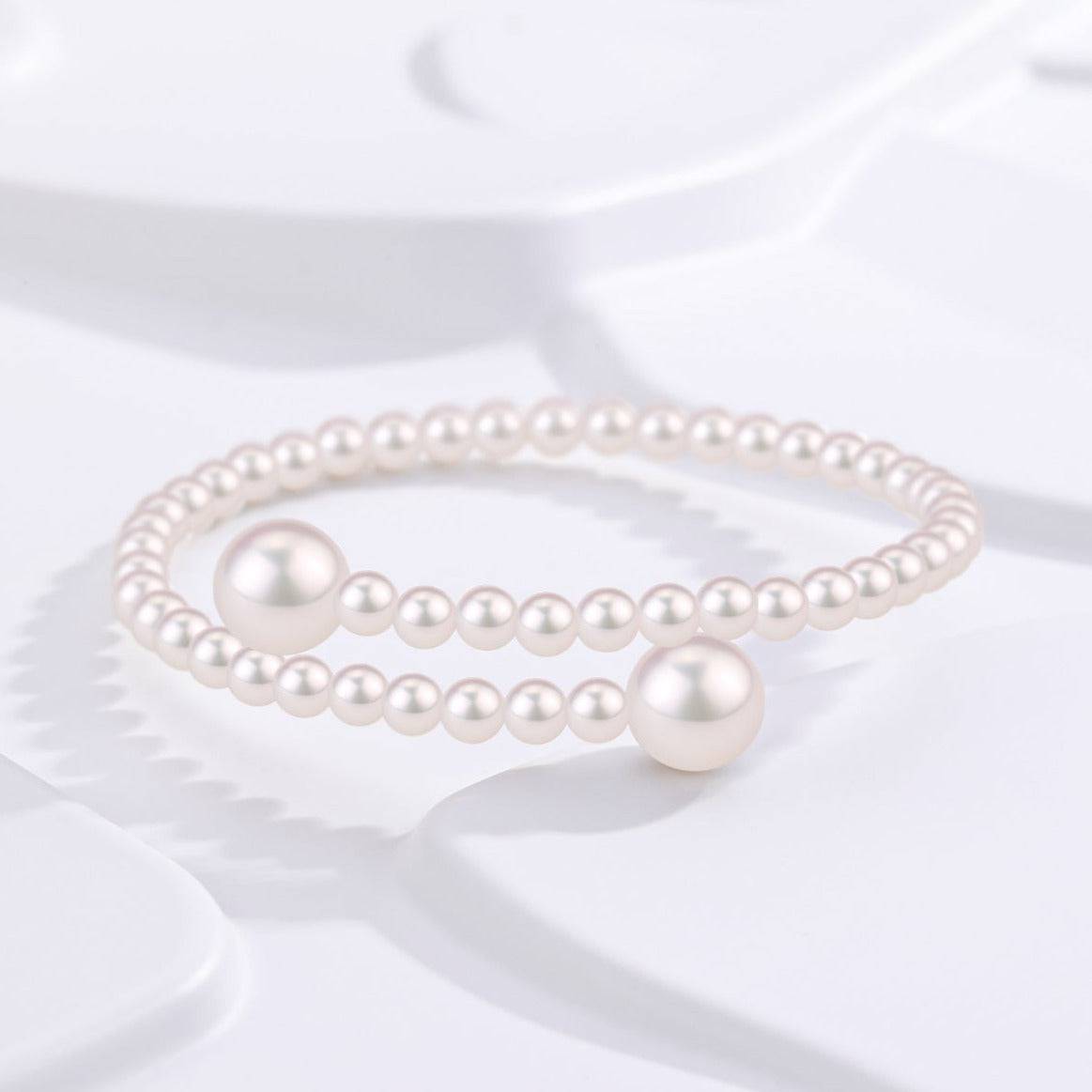 White Freshwater Pearl Eternal Embrace Bracelet