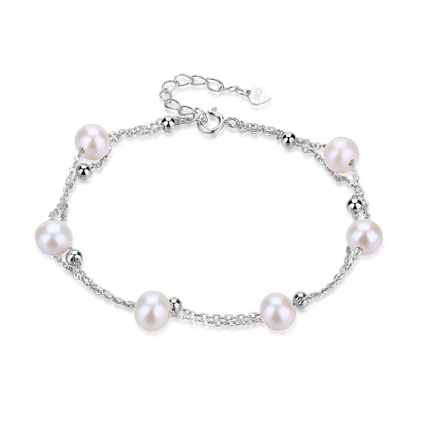 Layered Freshwater Pearl Beaded Bracelet