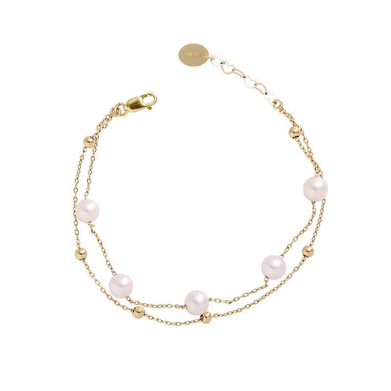 Layered Freshwater Pearl Beaded Bracelet