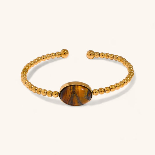 Tiger Stone Cuff Bracelet for Unique Style