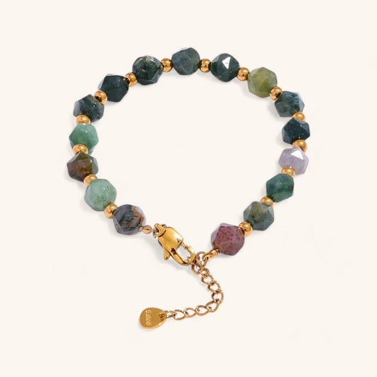 Agate Stone Beads Bracelet Chain Design