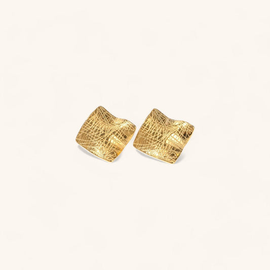 Square Stainless Steel Stud Earrings in Stylish Design