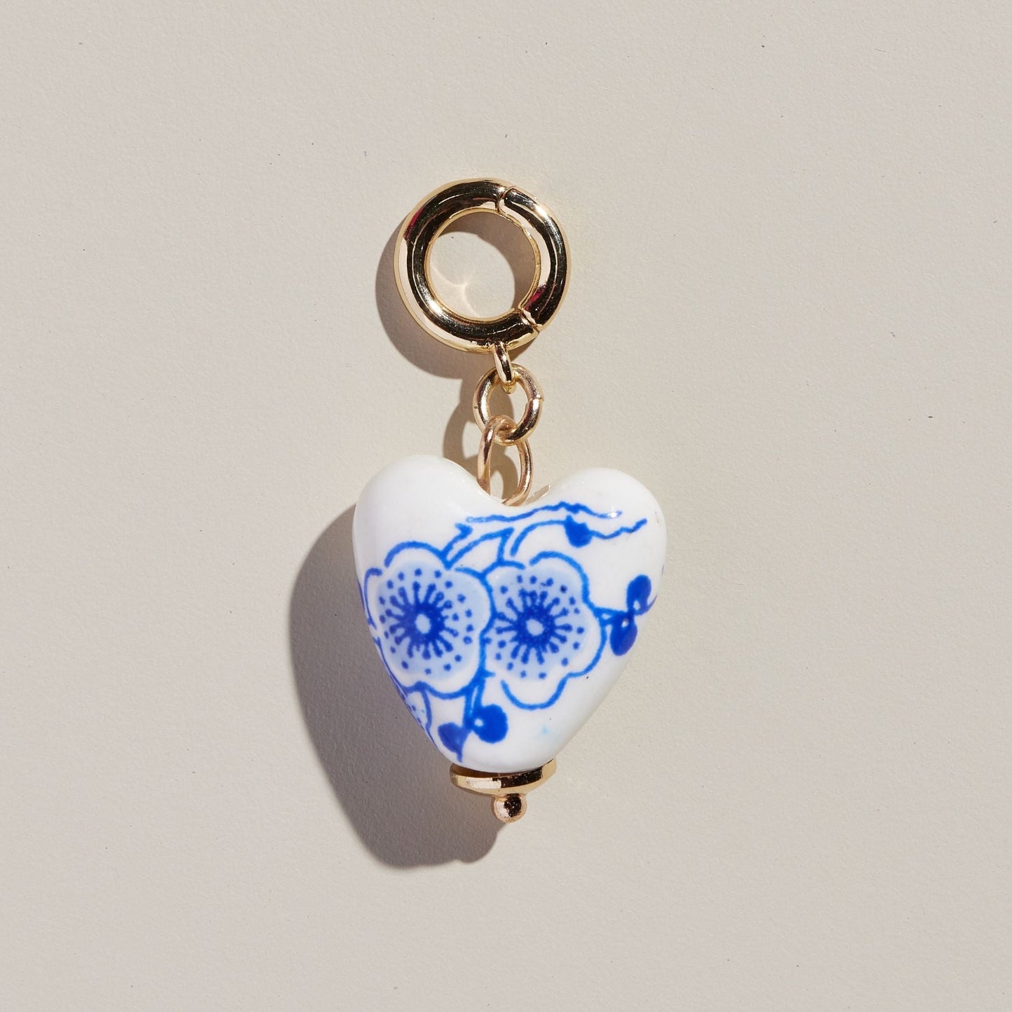 Ceramic Heart Shaped Charm Pendant