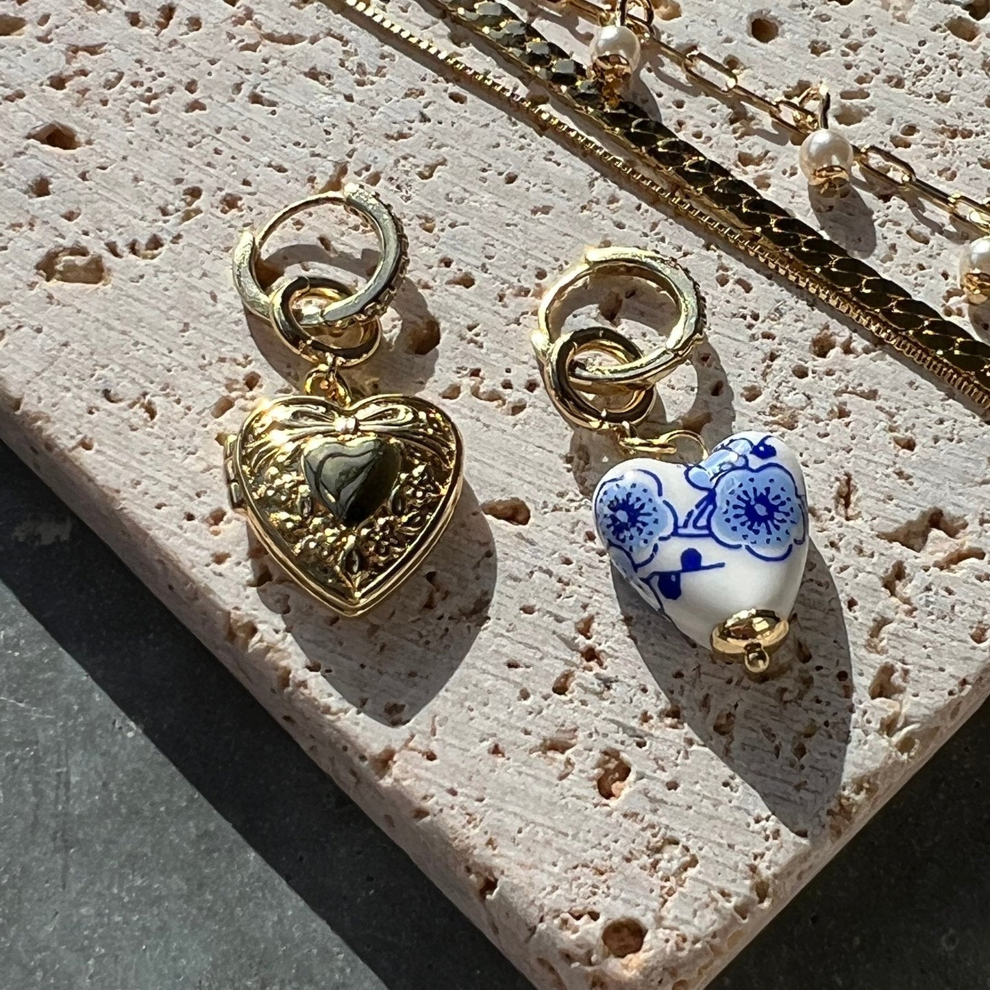 Ceramic Heart Shaped Charm Pendant