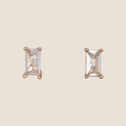 Classic Crystal Baguette Stud Earrings