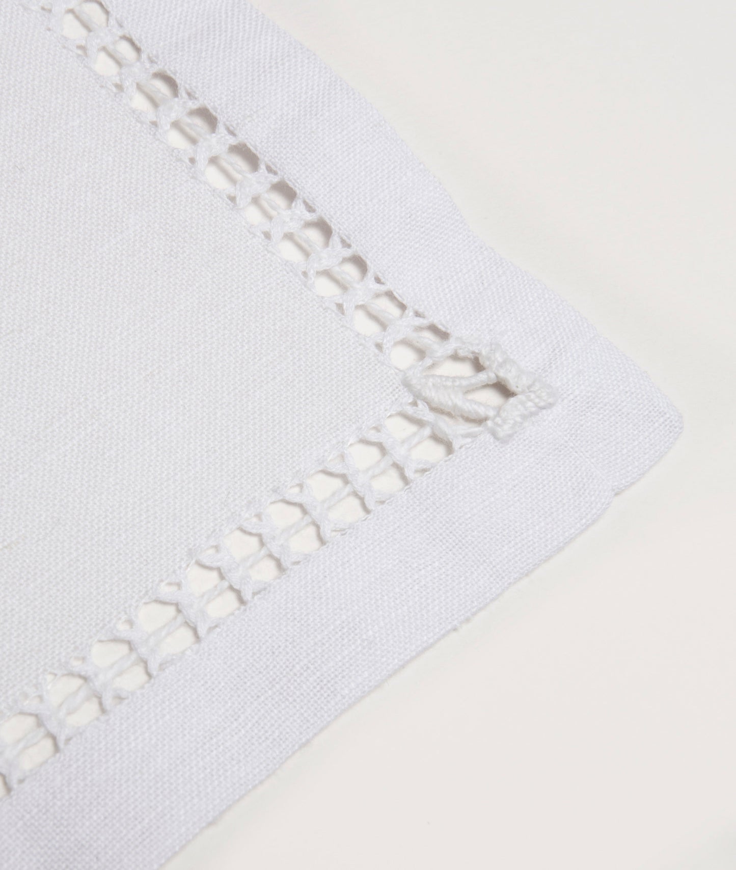 Custom Cocktail Napkins with À Jour Stitch Design