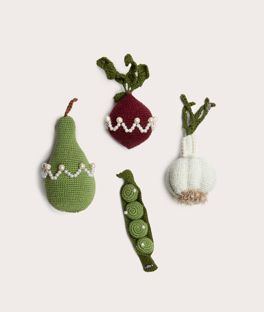 Crochet Vegetable Toy Set for Playtime