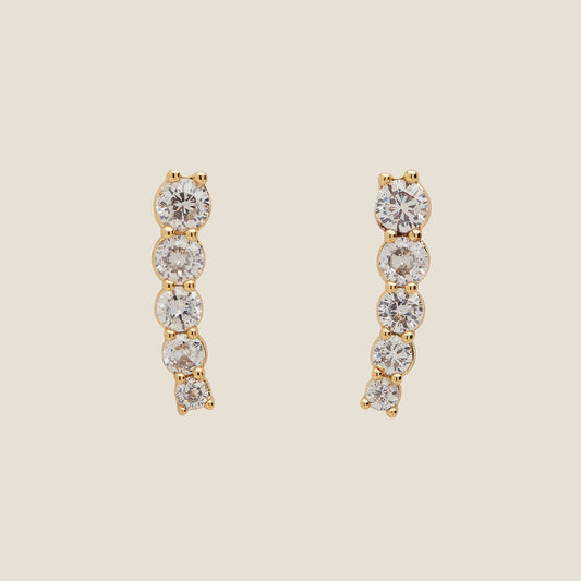 Pavé Crystal Ear Climbers for Elegant Style