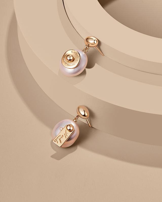 Baroque Pearl Drop Earrings in Elegant Design 1