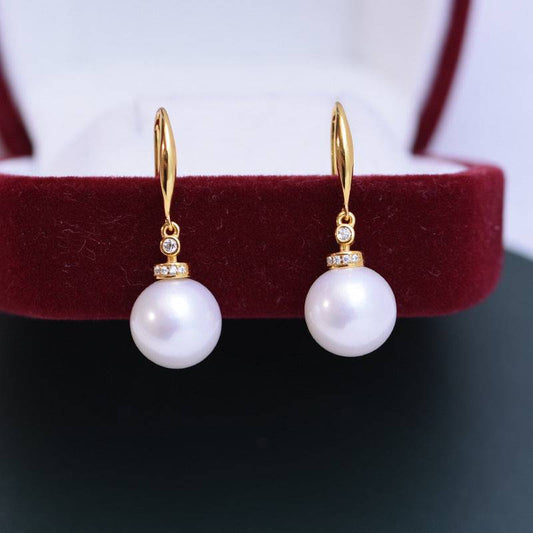 Freshwater Pearl Drop Earrings 10-11mm