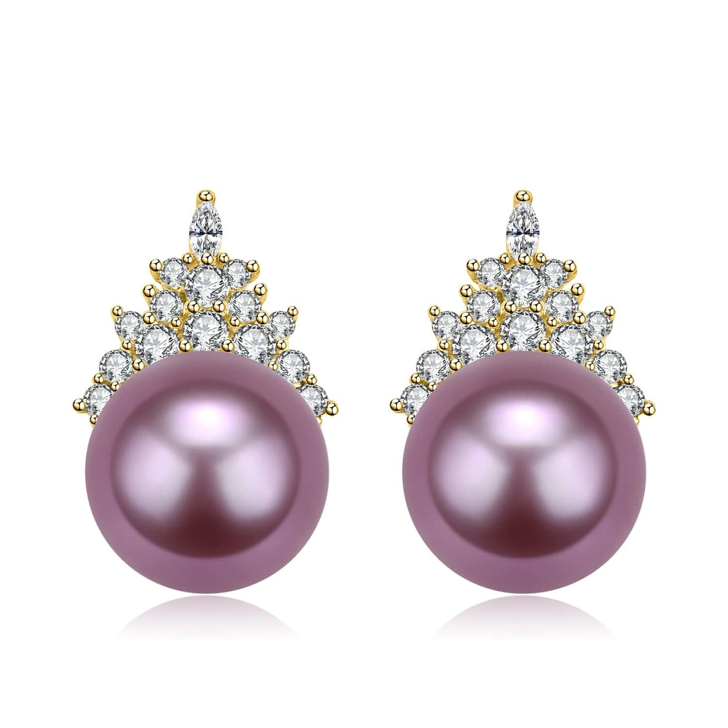 Freshwater Pearl and Queen Style Earrings