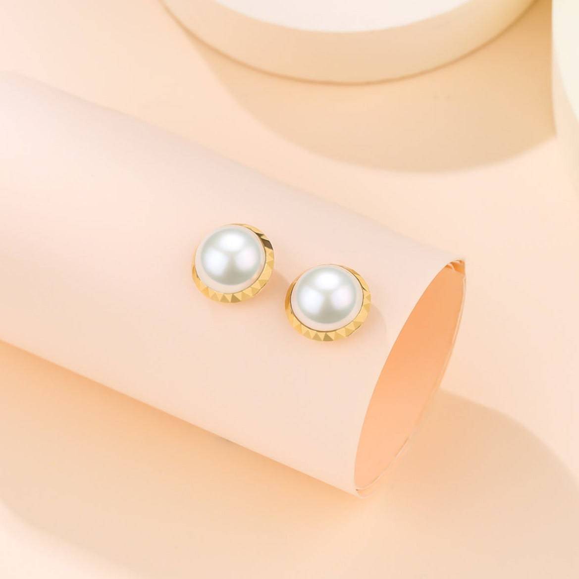 Mabe Pearl Pendant Earrings in 14-15mm Size